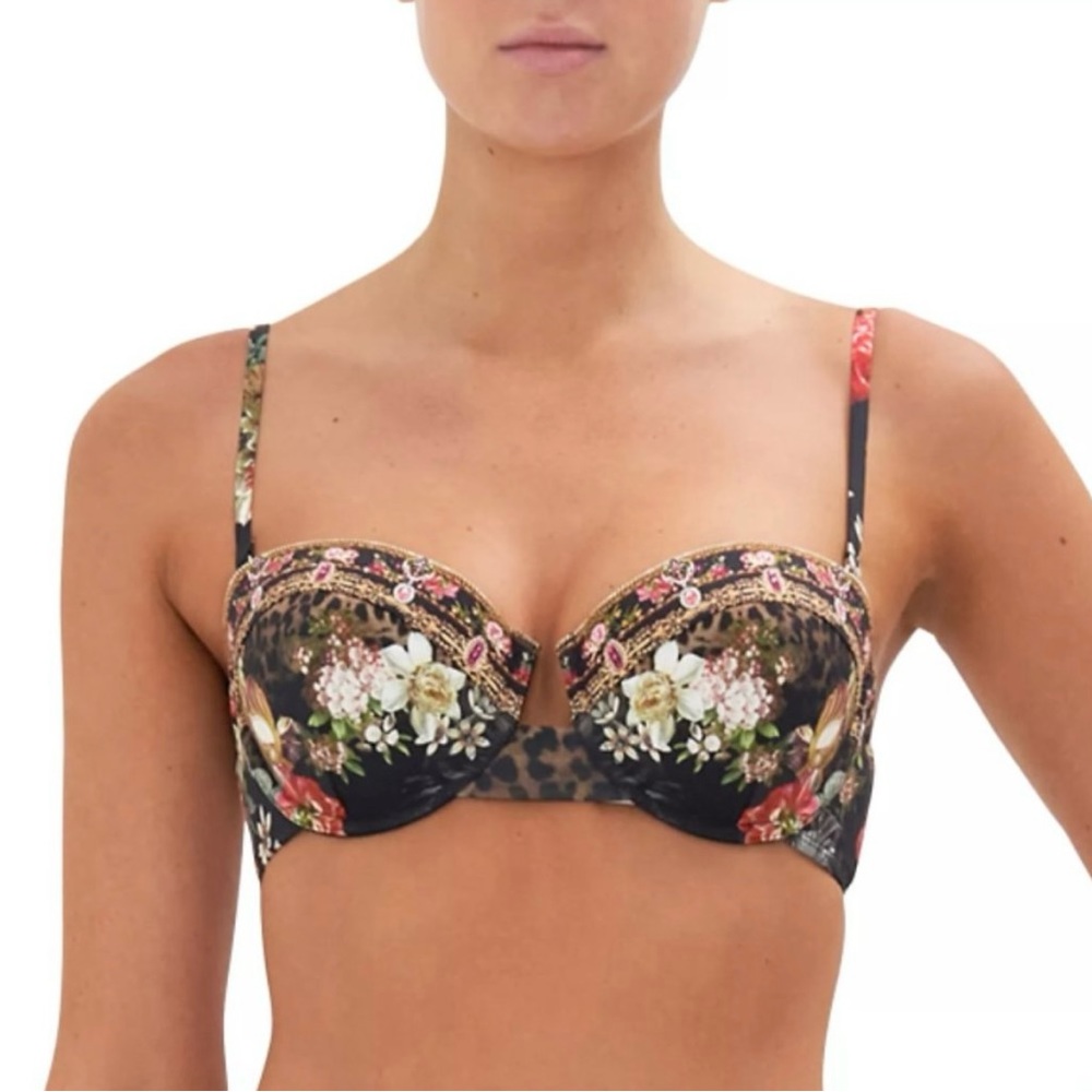 Camilla "A Night At The Opera" Underwire Swimsuit Bikini Top, Multicolor